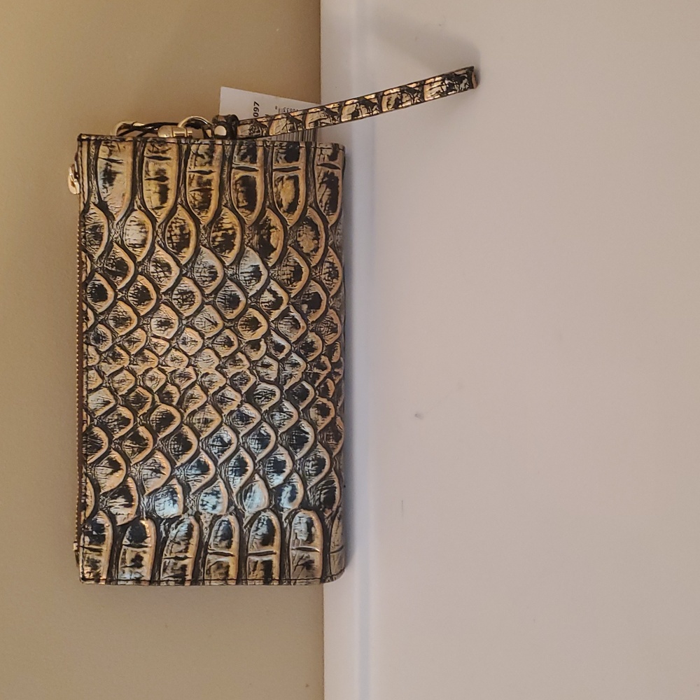 Brahmin Daisy Black And Gold Leather - Picture 3 of 3